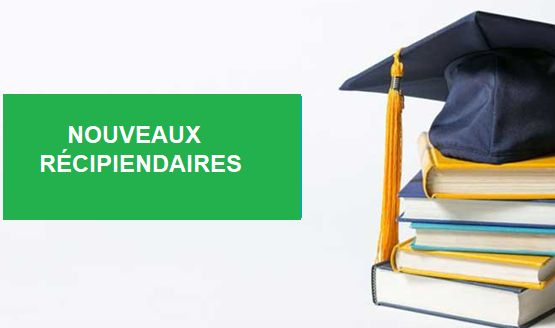 Nouveaux récipiendaires